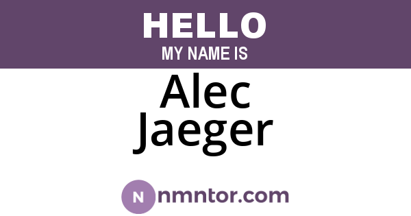 Alec Jaeger