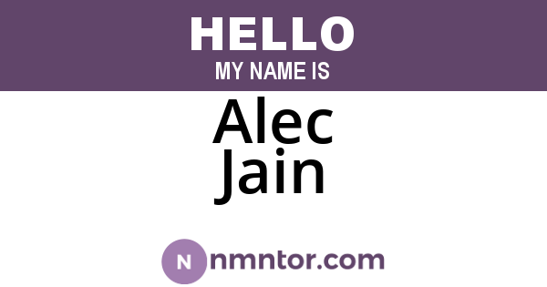Alec Jain