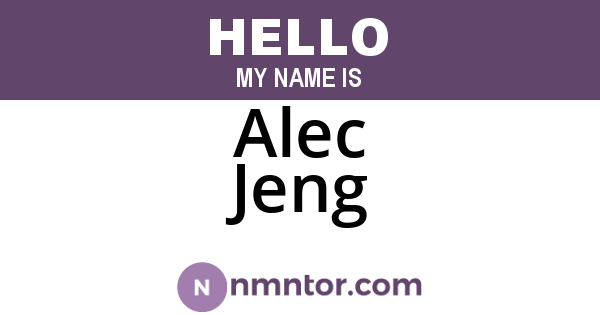 Alec Jeng