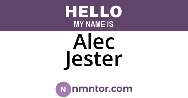 Alec Jester