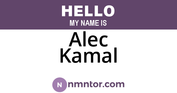 Alec Kamal