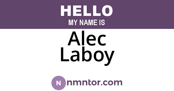 Alec Laboy