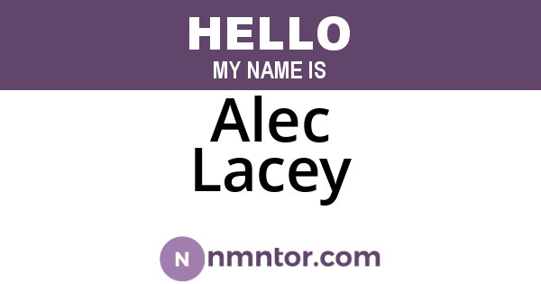 Alec Lacey