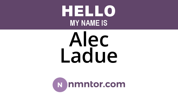 Alec Ladue