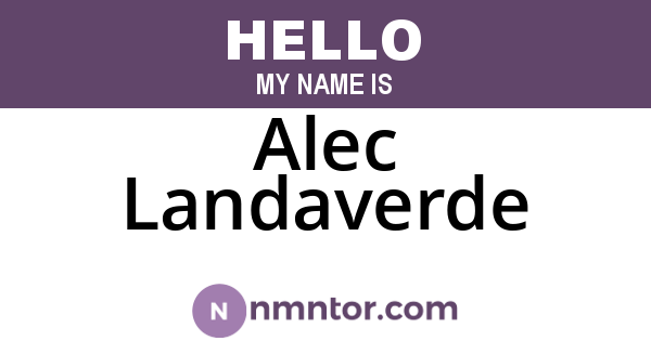 Alec Landaverde