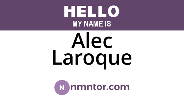 Alec Laroque