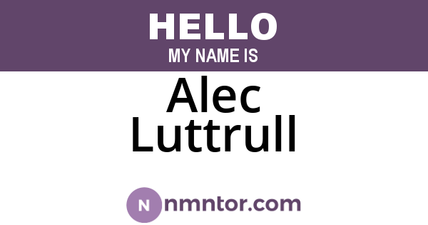 Alec Luttrull