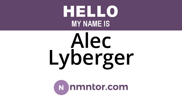 Alec Lyberger