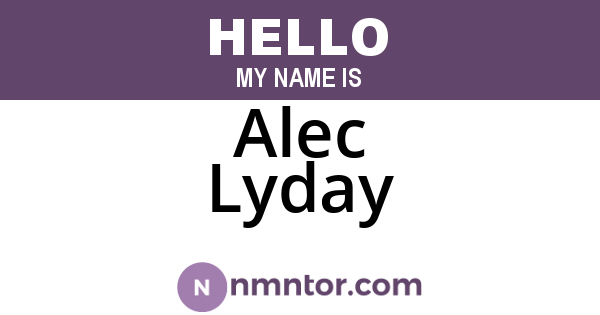 Alec Lyday