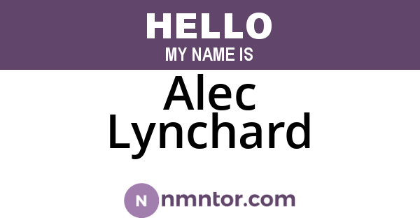 Alec Lynchard