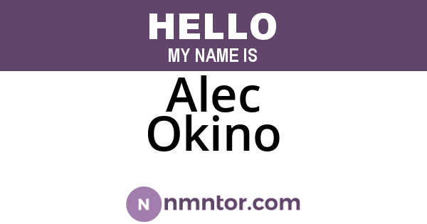 Alec Okino