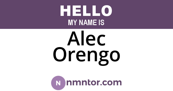Alec Orengo
