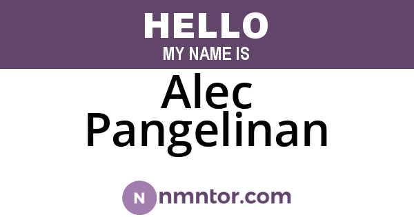 Alec Pangelinan
