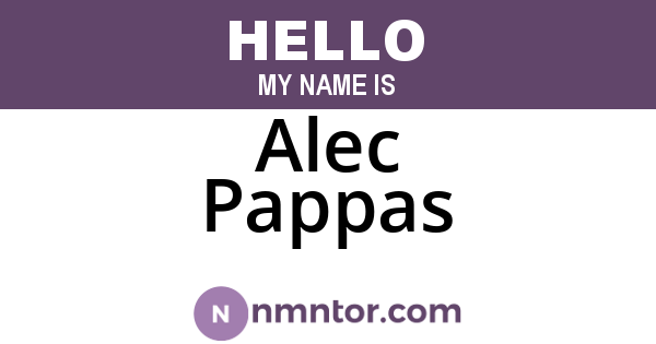 Alec Pappas