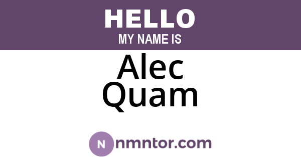 Alec Quam
