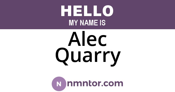 Alec Quarry