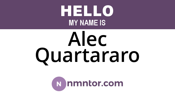 Alec Quartararo
