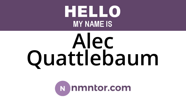 Alec Quattlebaum