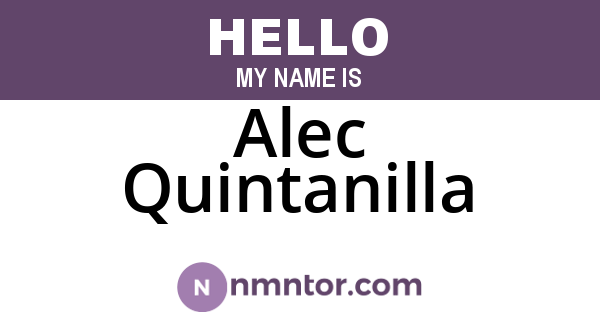 Alec Quintanilla
