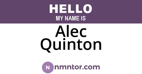 Alec Quinton