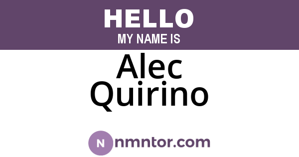 Alec Quirino