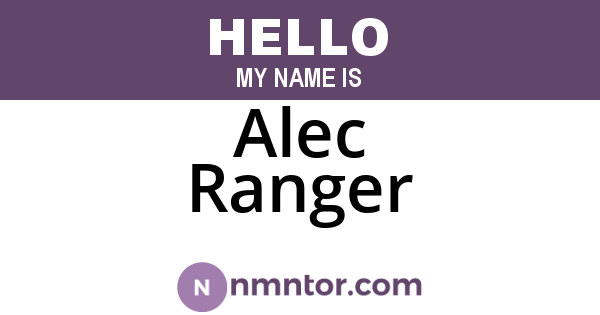 Alec Ranger