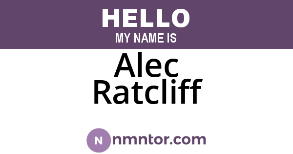 Alec Ratcliff