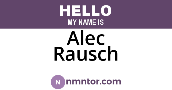 Alec Rausch