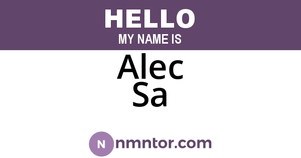Alec Sa