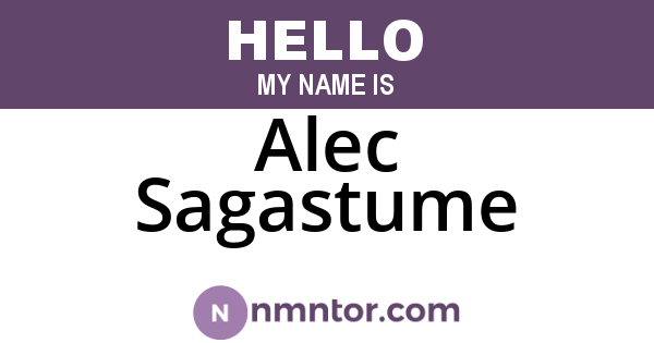 Alec Sagastume