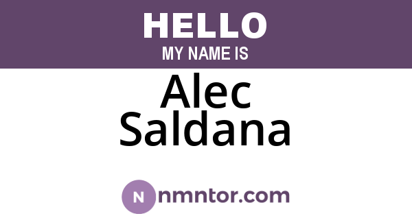 Alec Saldana