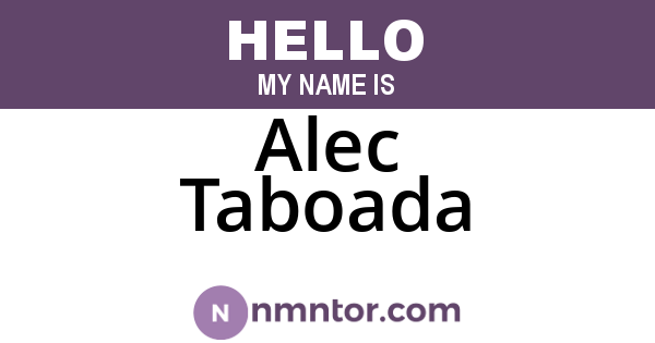 Alec Taboada