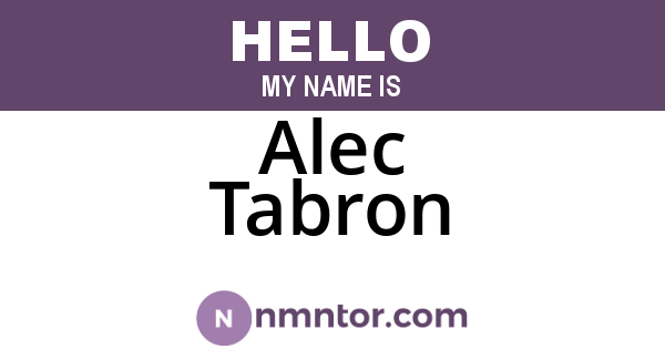 Alec Tabron