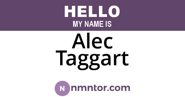 Alec Taggart