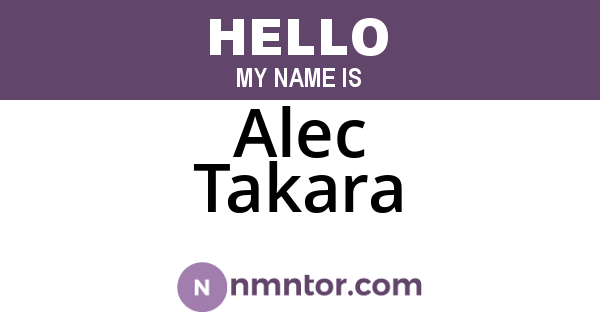 Alec Takara