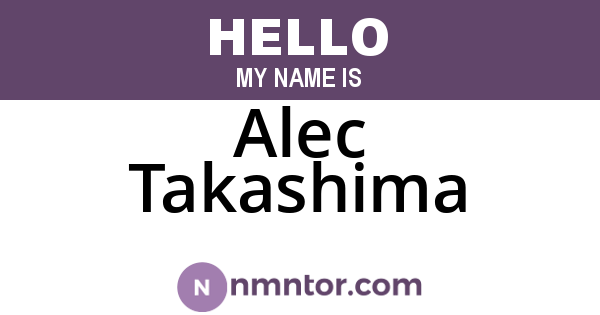 Alec Takashima