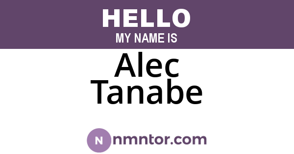 Alec Tanabe