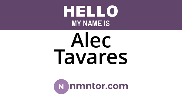 Alec Tavares