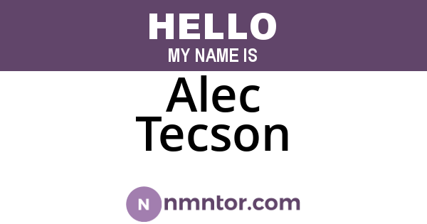 Alec Tecson