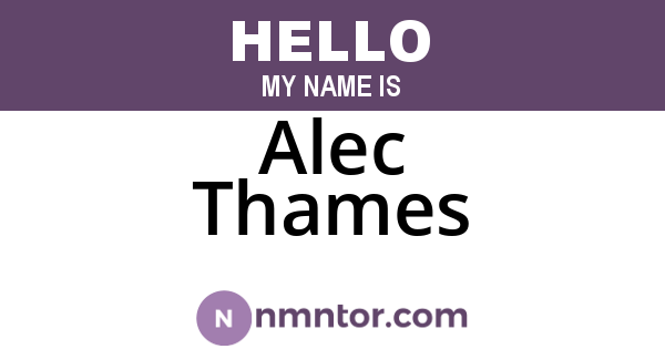 Alec Thames