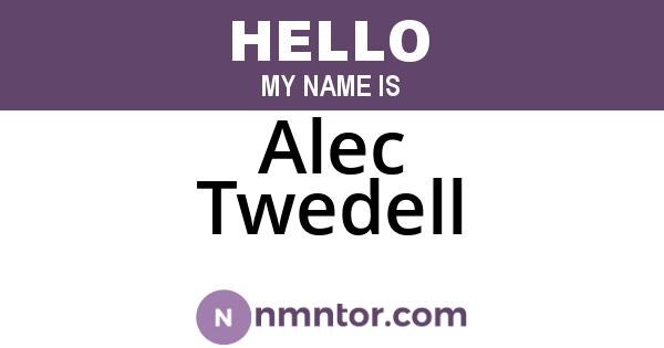 Alec Twedell