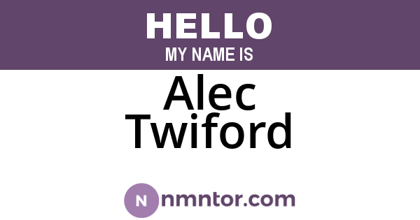 Alec Twiford