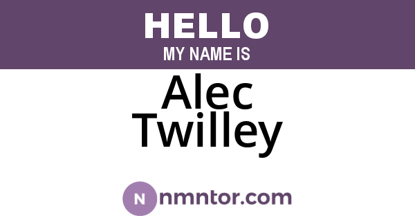 Alec Twilley