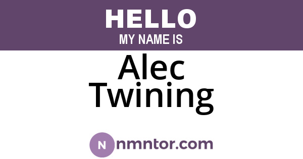 Alec Twining