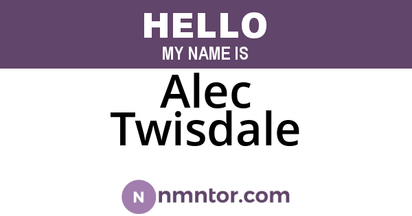 Alec Twisdale