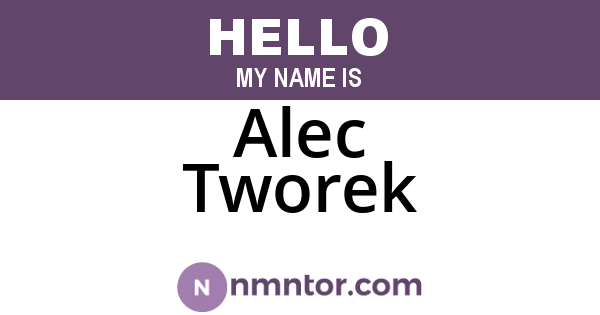 Alec Tworek