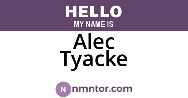 Alec Tyacke