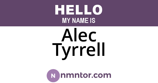 Alec Tyrrell