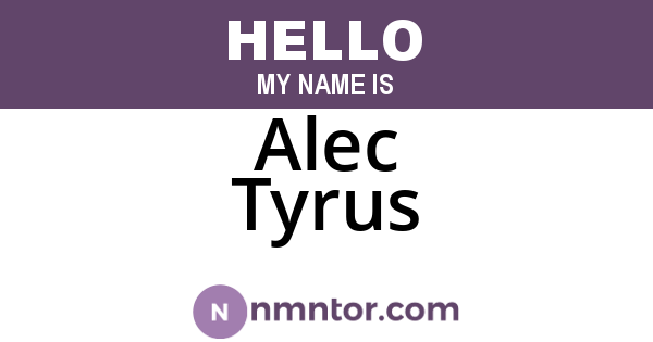 Alec Tyrus