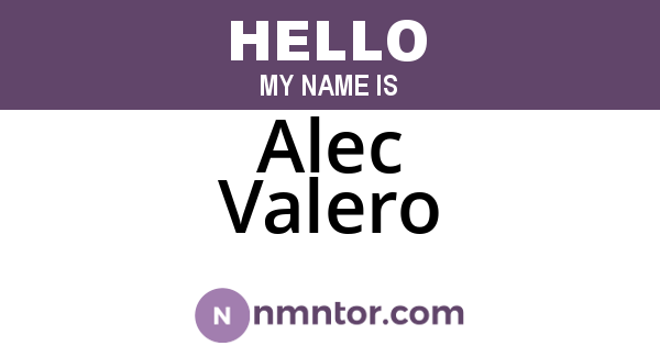 Alec Valero